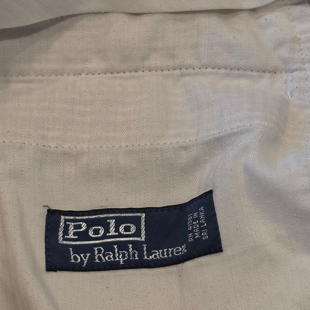 Polo Ralph Lauren Mens Seersucker Shorts Tan White Striped Cotton 40 - Picture 10 of 12